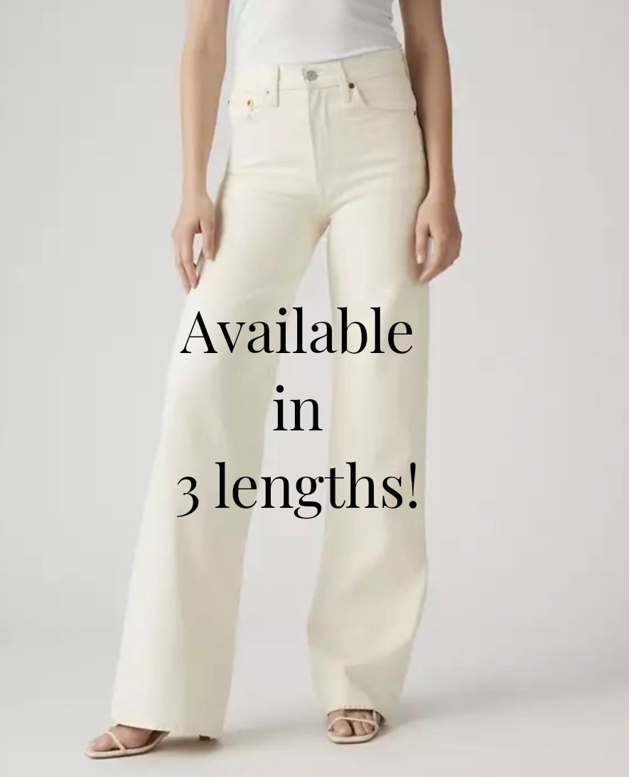 Love these white wide legs jeans available in 3 different lengths! 

#LTKOver40 #LTKmomlife #LTKdayinmylife