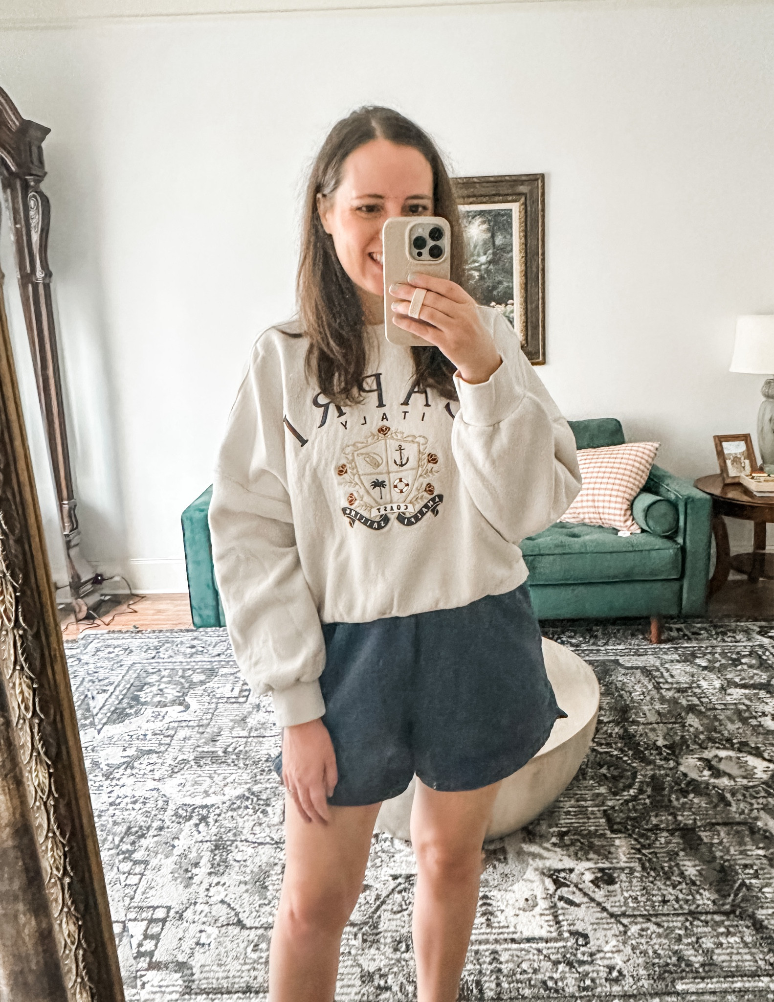 Cozy travel outfit 

M shorts
Sized up to large in sweatshirt



#LTKSeasonal #LTKunder100 #LTKFind