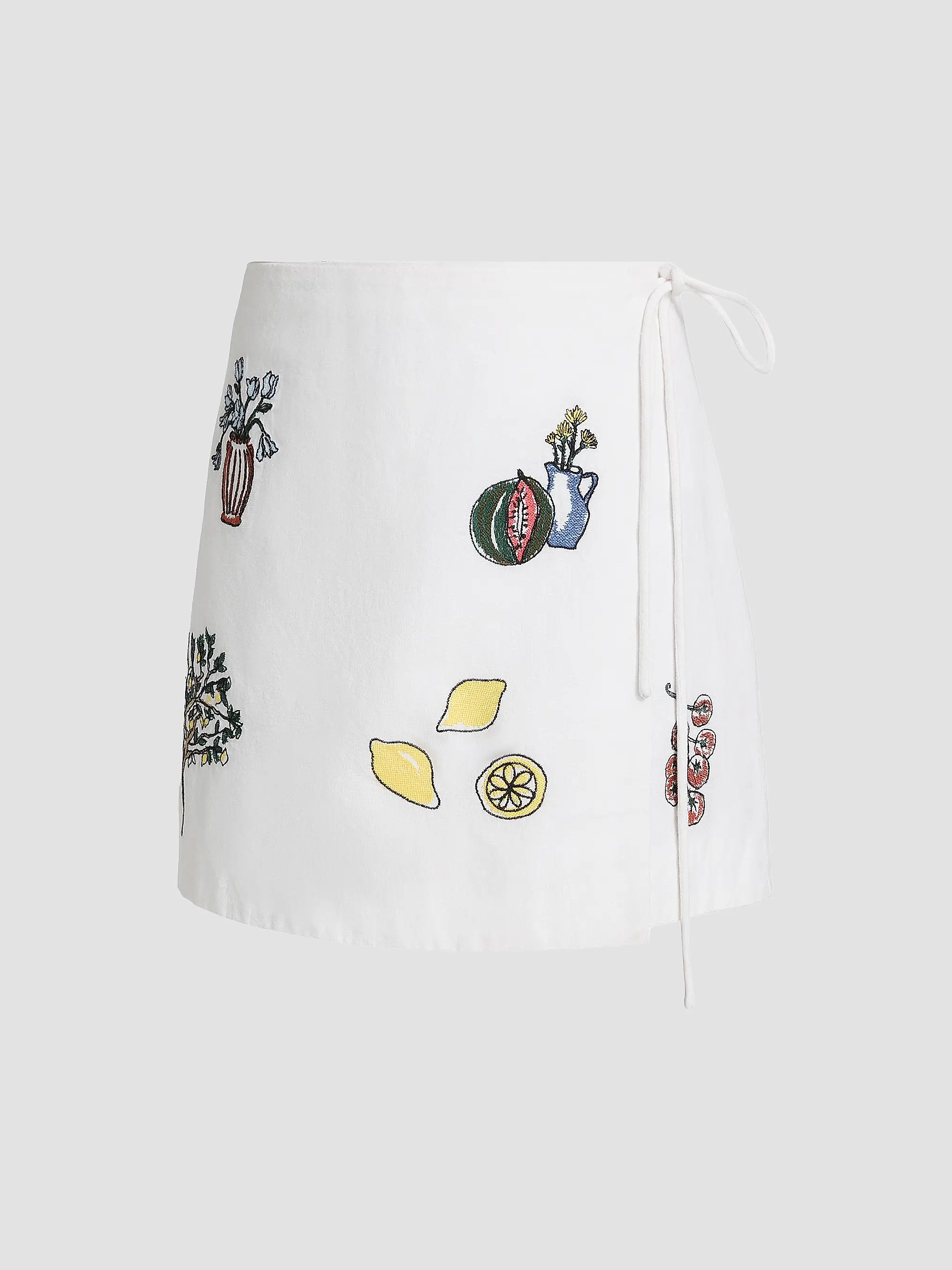 Agnes Cotton Mini Wrap Skirt | Saks Fifth Avenue