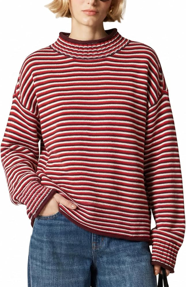 Yimoon Womens Rollneck Sweater Oversized Cotton Sweater 2026 | Amazon (US)