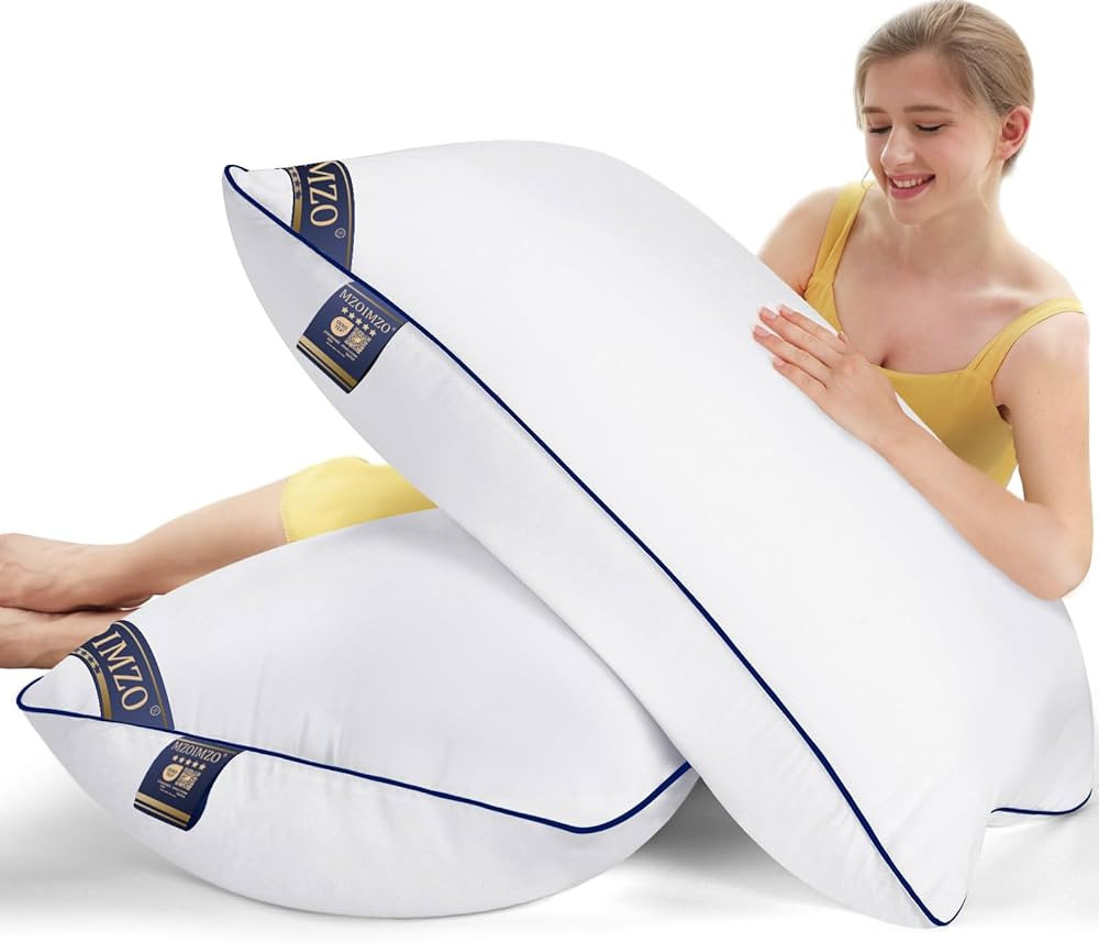 Supportive Firm Bed Pillows for Sleeping- King Size, Set of 2, Cooling Hotel Quality with Premium... | Amazon (US)