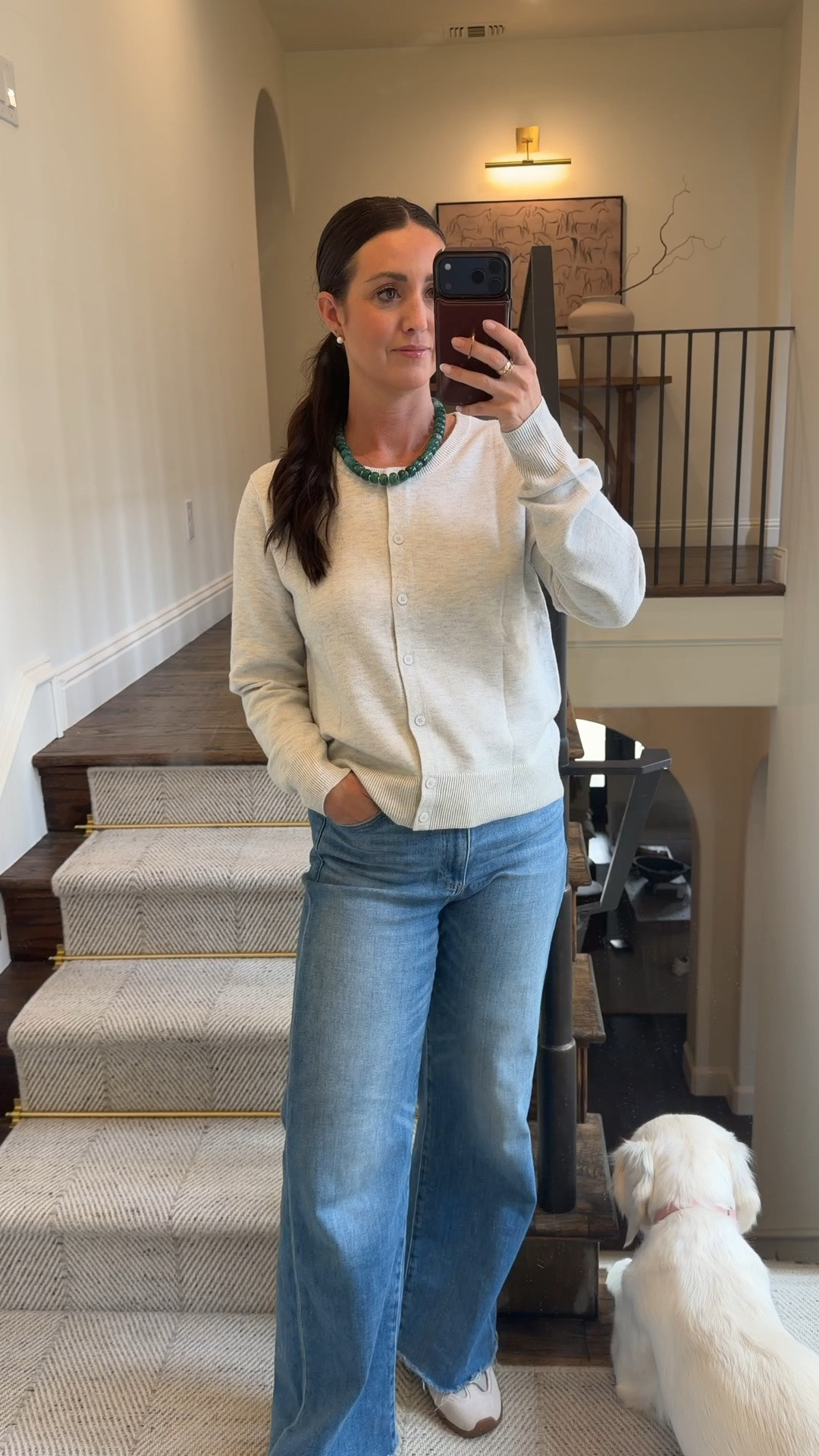 The best basic cardigan! Material is so soft! Wear it open over dress or tank or buttoned up. Wearing a medium since it fits more tailored. Great budget Amazon find!

#LTKOver40 #LTKSeasonal #LTKootd