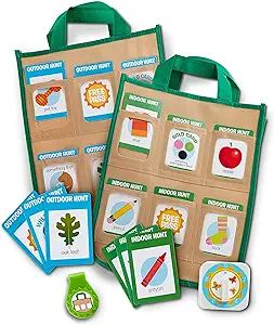 Melissa & Doug Lets Explore Indoor/Outdoor Scavenger Hunt Play Set 80 Double-Sided Cards | Amazon (US)