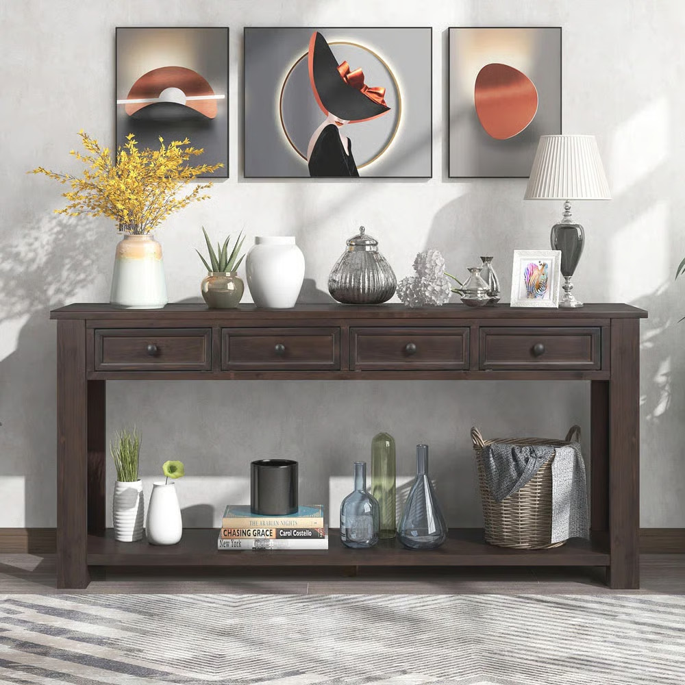 Hagberg Console Table Sofa Table with Storage Drawers and Bottom Shelf for Entryway Hallway,Entry... | Wayfair North America