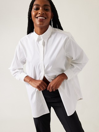 Oversized Poplin Top | Athleta