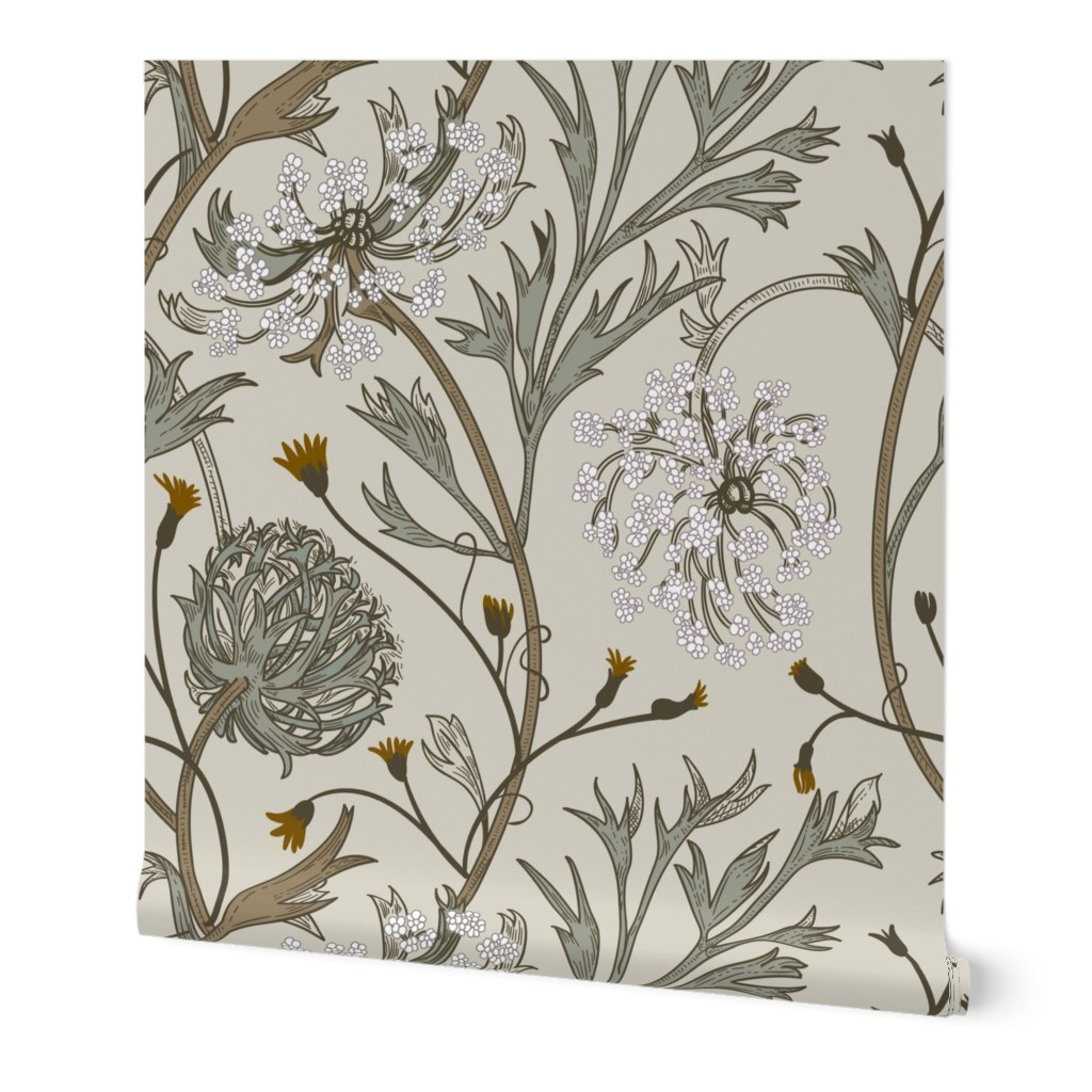 Queen Anne's Lace Wallpaper | Spoonflower | Spoonflower