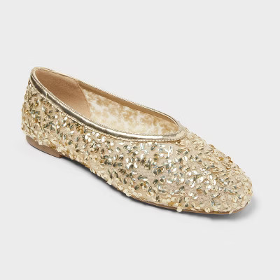 Women’s Sammie Shoes with Memory Foam Insole - A New Day™ Champagne 9.5 | Target