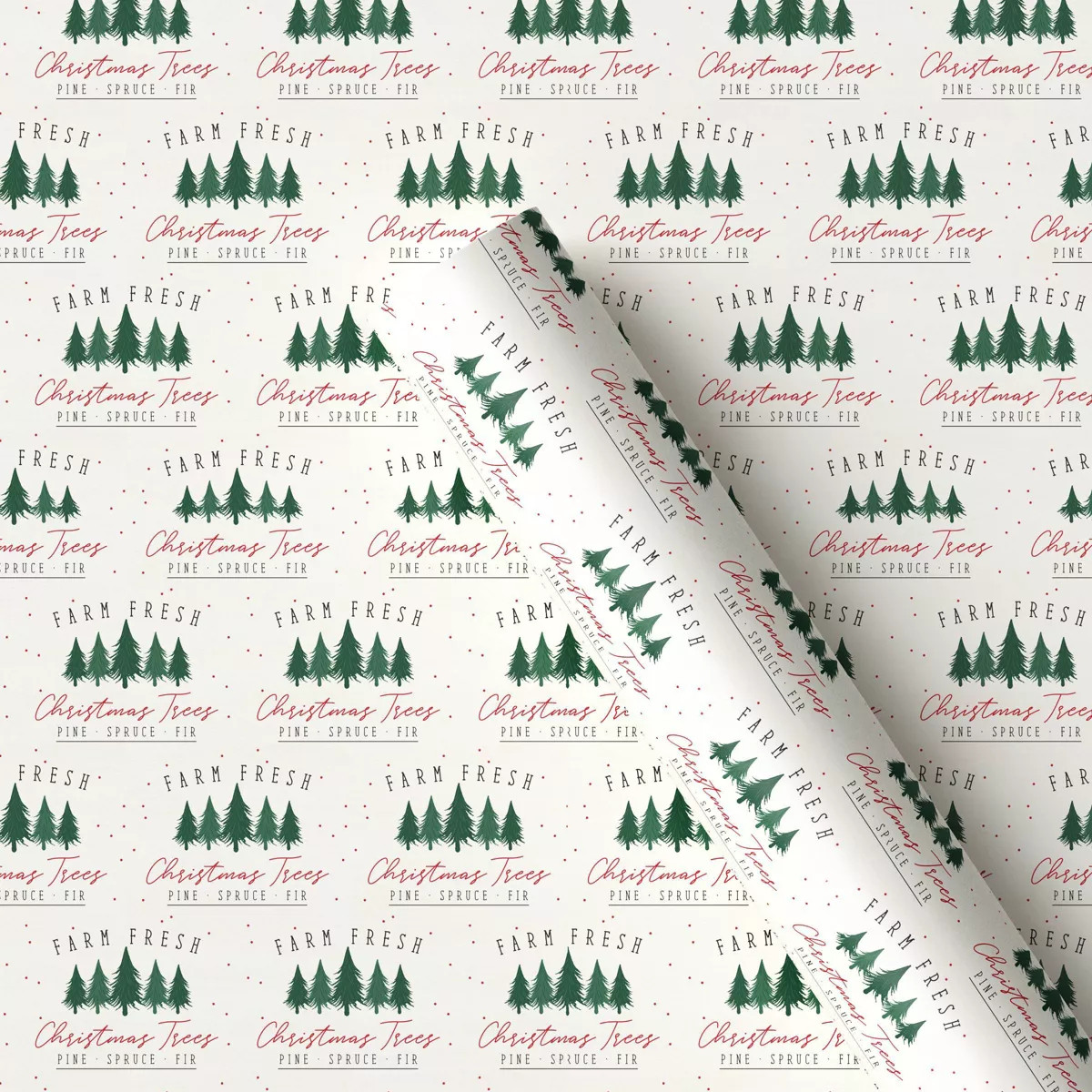 50 sq ft Trees Christmas Gift Wrap Beige - Wondershop™ | Target