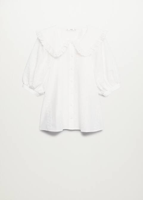 Babydoll collar blouse | MANGO (US)