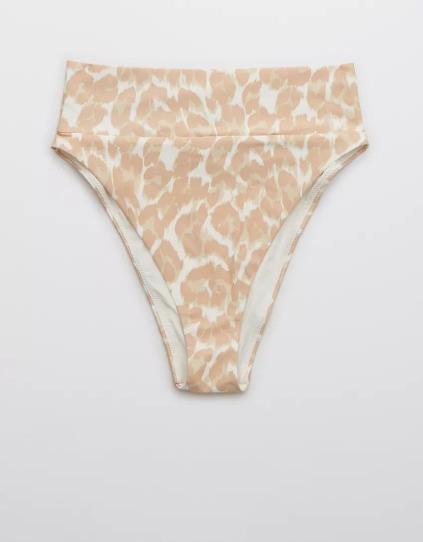 Aerie Leopard High Cut Cheeky Bikini Bottom | American Eagle Outfitters (US & CA)