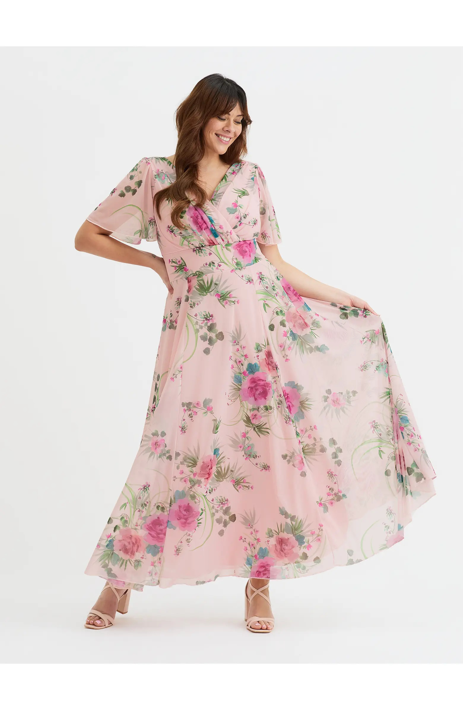 Scarlett & Jo Isabelle Short  Sleeve Maxi Dress | Nordstrom | Nordstrom