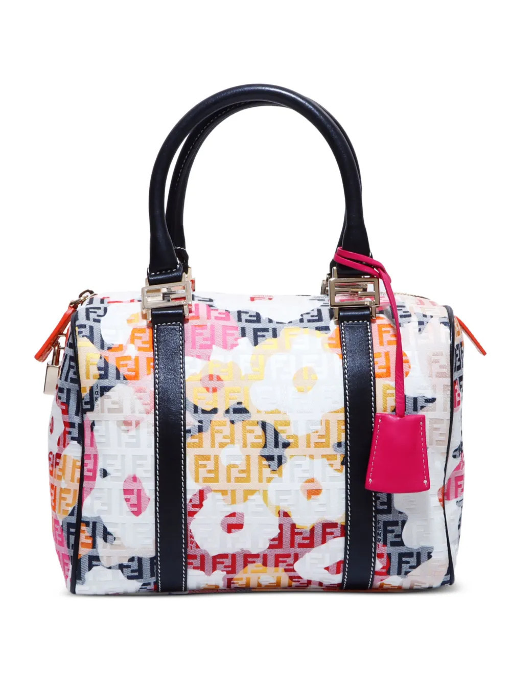 Fendi Pre-Owned mini Zucchino Boston handbag - White | Farfetch Global