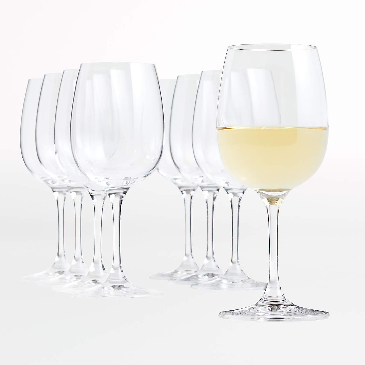 Aspen 13-Oz. White Wine Glasses, Set of 8 + Reviews | Crate & Barrel | Crate & Barrel