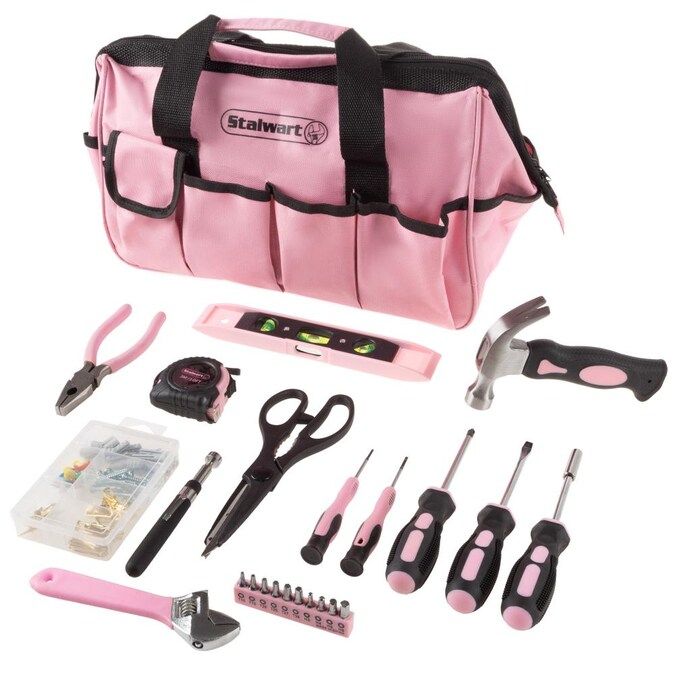 Fleming Supply Tool Kit- 123 Pink Heat-Treated with Carrying Bag- Essential Steel Hand Tool and R... | Lowe's