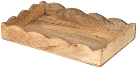 Creative Co-Op Mango Wood Scalloped Tray, Natural | Amazon (CA)