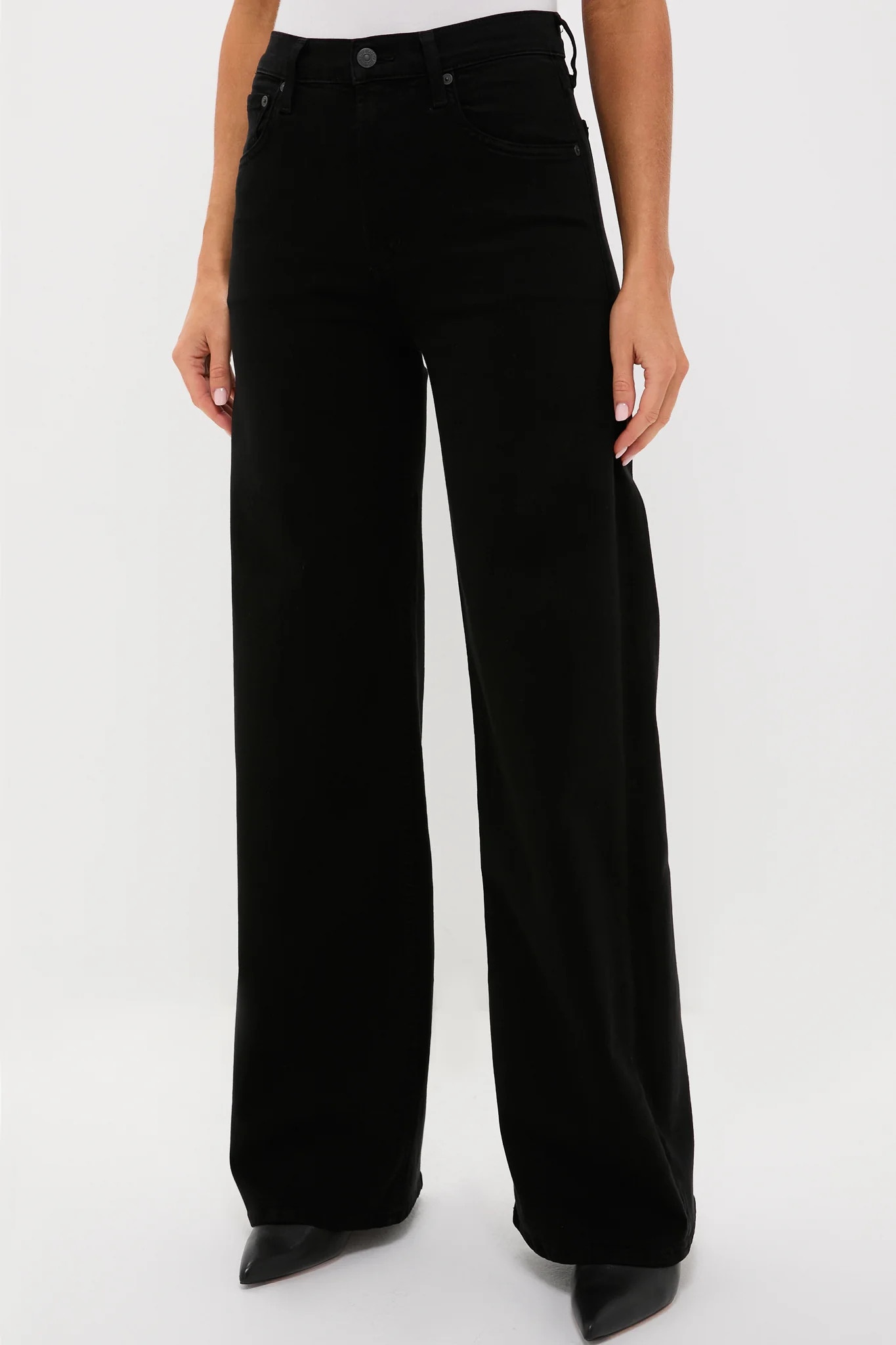 Plush Black Lyra Long Wide Leg | Tuckernuck (US)