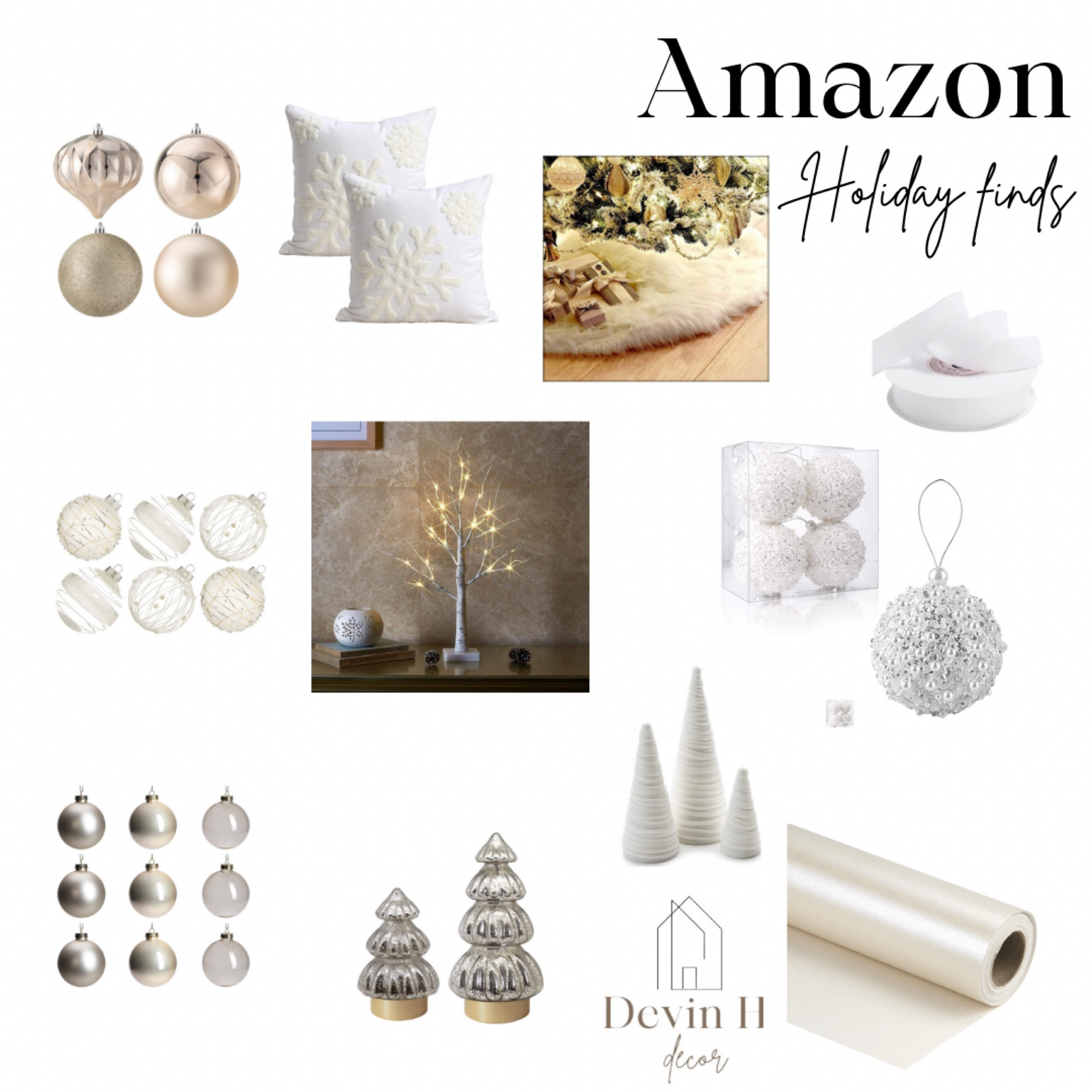 Amazon winter white holiday decor 

Follow @devinhdecor on TikTok and instagram for daily decor tips, finds and inspiration

Amazon finds, Amazon Christmas decor, Christmas decorations, amazon deals, Christmas tree decor, Christmas decor ideas, neutral Christmas decorations, white Christmas decor, Christmas ribbon, ornaments, wrapping paper, #amazonfinds #amazonholidaydecor #christmasdecorations #christmastreedecor #christmasdecorideas

#LTKunder50 #LTKGiftGuide #LTKSeasonal