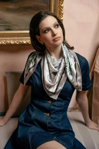 Elizabetta Lilac Garden - Hand Rolled Silk Foulard for Women | Nordstrom | Nordstrom