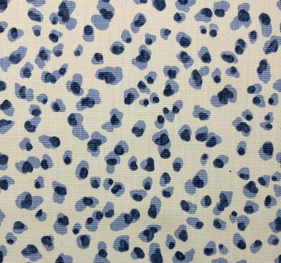 Ballard Designs MIRA BLUE Leopard Spots Cheetah Animal Craft Pillow Cushion Upholstery Bedding Dr... | Etsy (US)