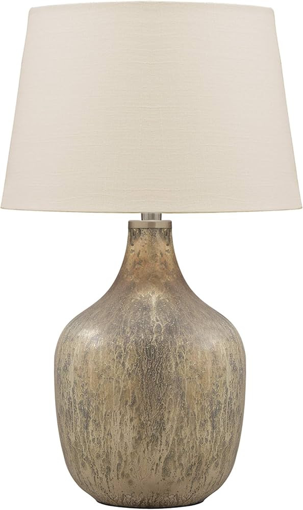 Signature Design by Ashley Mari Contemporary 27.75" Mercury Glass Table Lamp, Gray & Gold | Amazon (US)