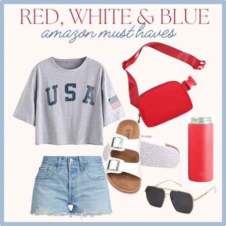 Amazon red, white, and blue must haves! Memorial Day outfit. Fourth of July womens outfit  

#LTKSeasonal #LTKfindsunder50 #LTKsalealert