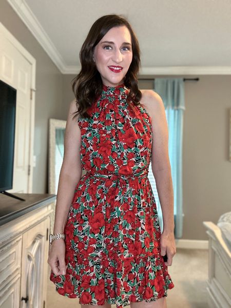 Love this fun floral dress. And I’m a sucker for red! True to size and perfect for hot days!

#LTKstyletip #LTKFind #LTKunder50