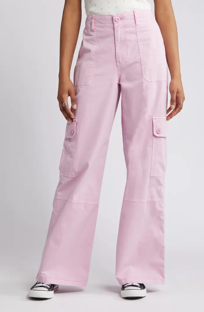 Twill Wide Leg Cargo Pants | Nordstrom