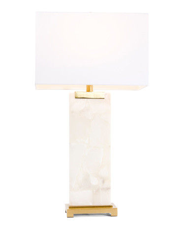 30in Alabaster Rectangle Metal Table Lamp | TJ Maxx