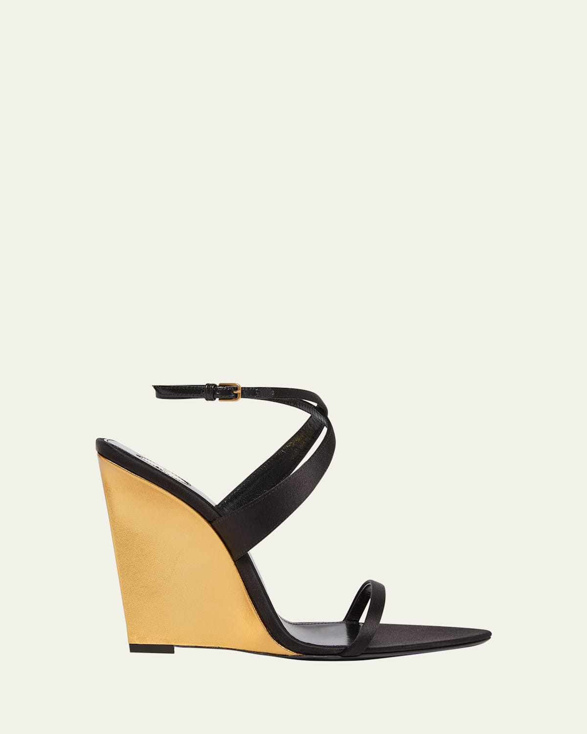 Salome Satin Strappy Wedge Sandals | Bergdorf Goodman