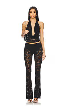 superdown Tania Pant Set in Black from Revolve.com | Revolve Clothing (Global)