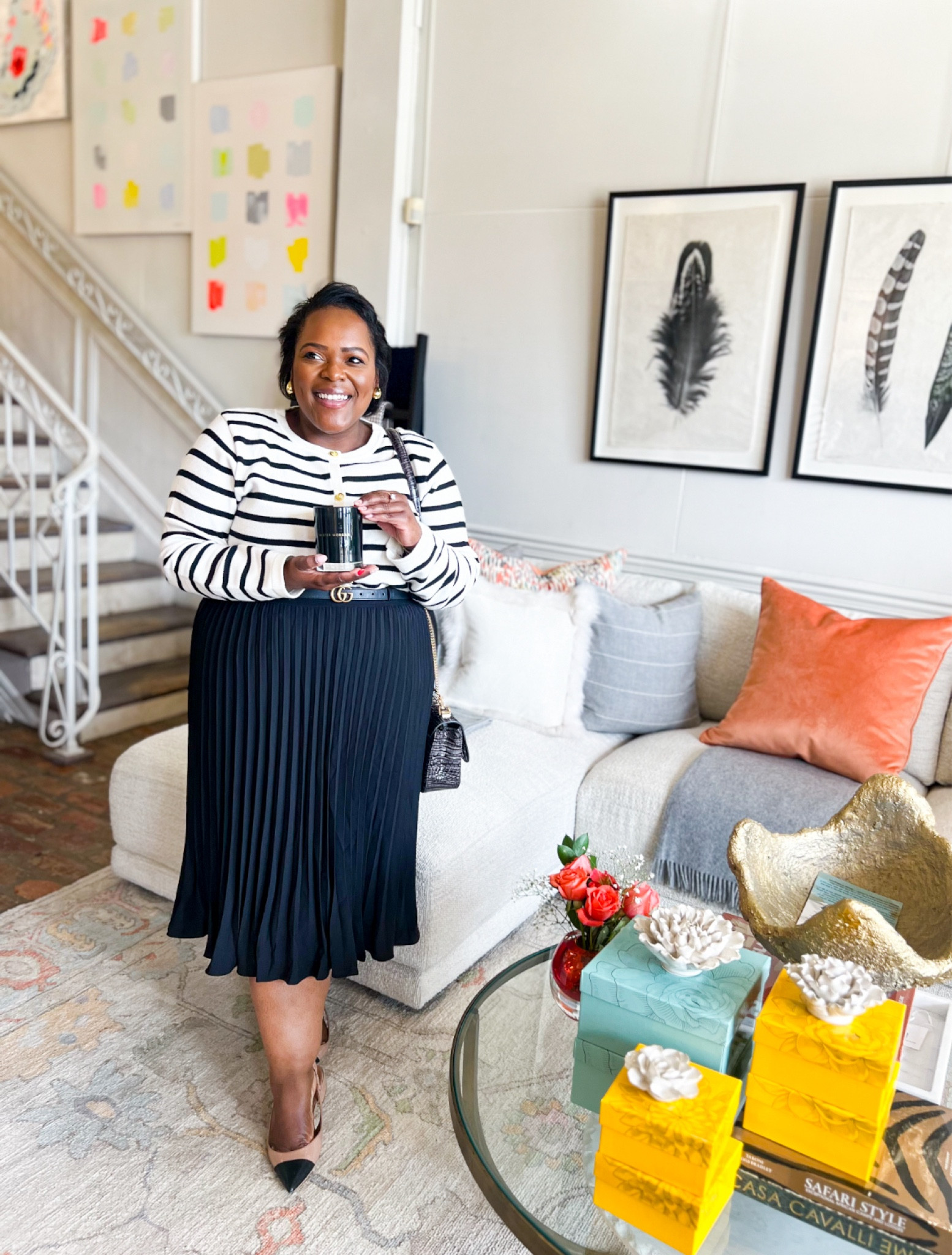 Amazon viral striped cardigan / midi pleated skirt / affordable workwear fashion / fall outfits 

#LTKWorkwear #LTKMidsize #LTKFindsUnder50