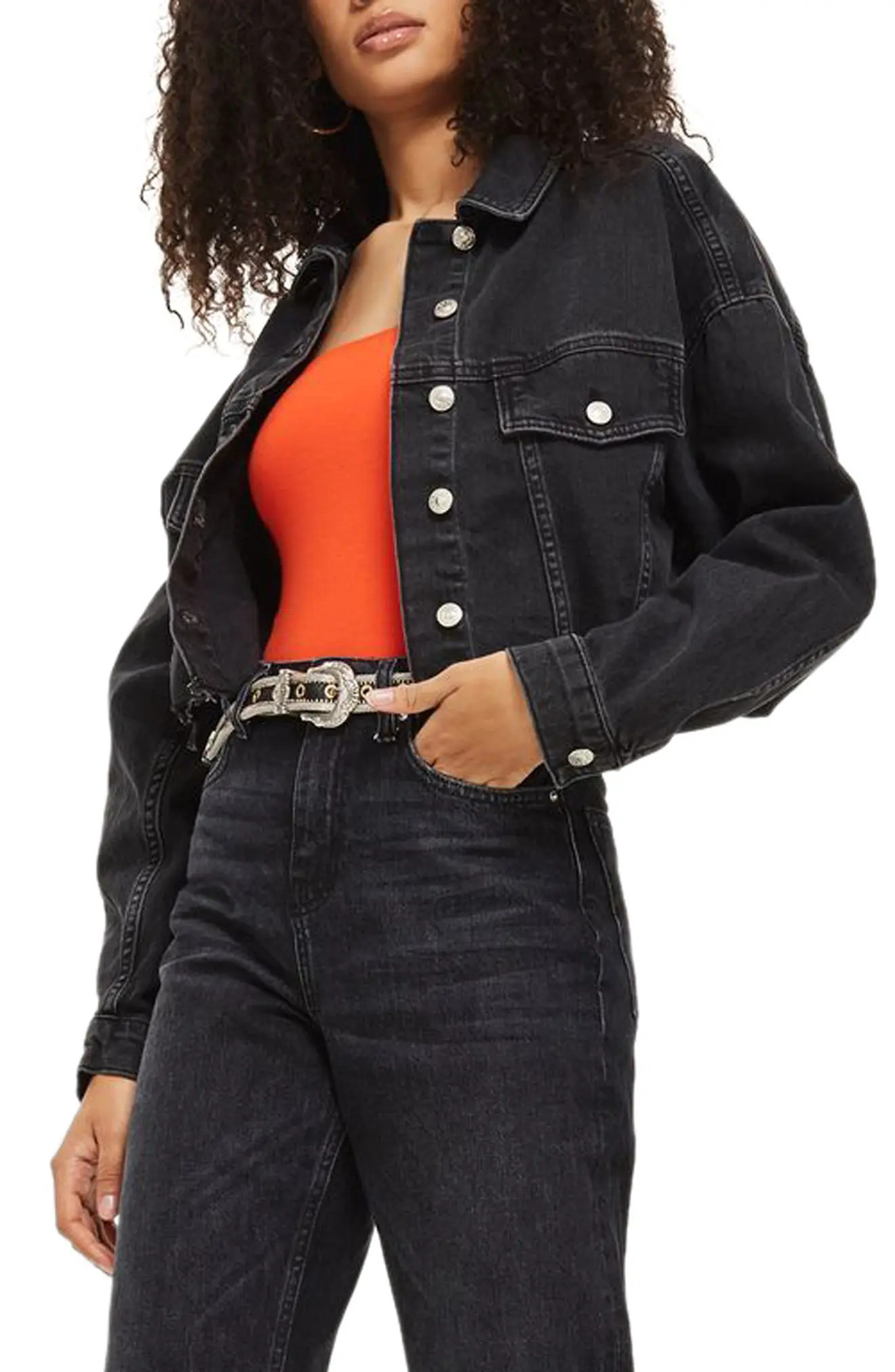 Raw Edge Crop Denim Jacket | Nordstrom