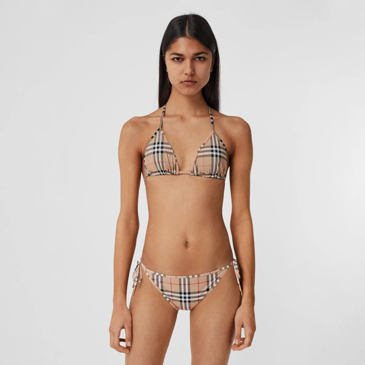 Burberry Vintage Check Triangle Bikini, Yellow | Burberry (US)