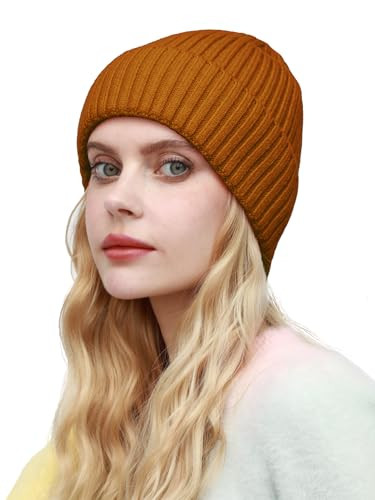 ROYBENS Womens Satin Lined Beanie for Men Wool Knit Cuffed Warm Winter Hats Fisherman Beanies Wom... | Amazon (US)