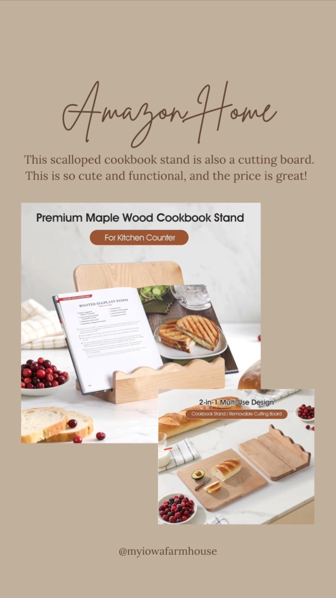 This scalloped cookbook stand is so cute! I love that it is also a cutting board. It’s so functional and is a great price!

Amazon find. Amazon kitchen. 

#LTKFindsUnder50 #LTKfoodie #LTKHome