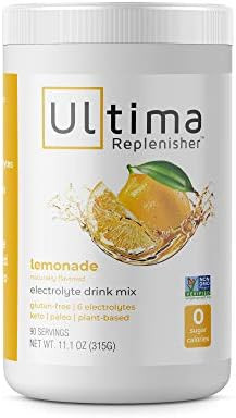 Ultima Hydrating Electrolyte Powder, Lemonade, 90 Servings, no Sugar, 0 Carbs or Calories, Keto, Glu | Amazon (US)