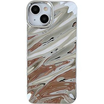 Caseative Water Ripple Pattern Curly Wave Shape Chrome Plating Electroplated Soft Compatible with... | Amazon (US)