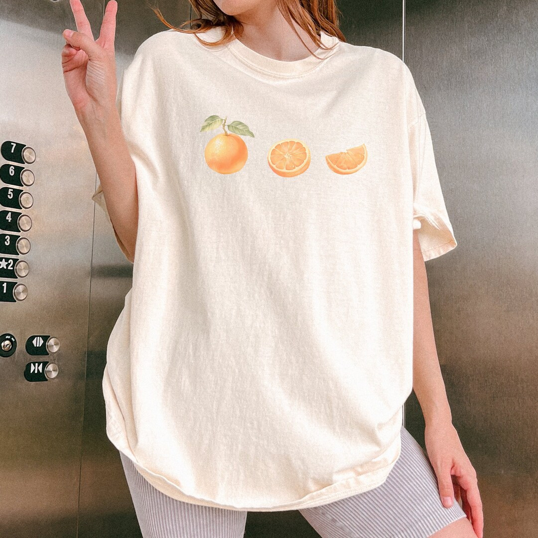 Oranges T-shirt Minimal Madarins Graphic Tshirt Vintage Tangerine Shirt Cottagecore Clementine Te... | Etsy (US)