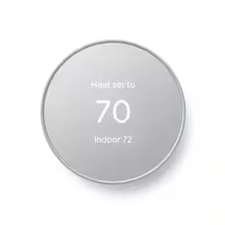 Google Nest Thermostat - Smart Programmable Wi-Fi Thermostat - Fog-GA02083-US - The Home Depot | The Home Depot