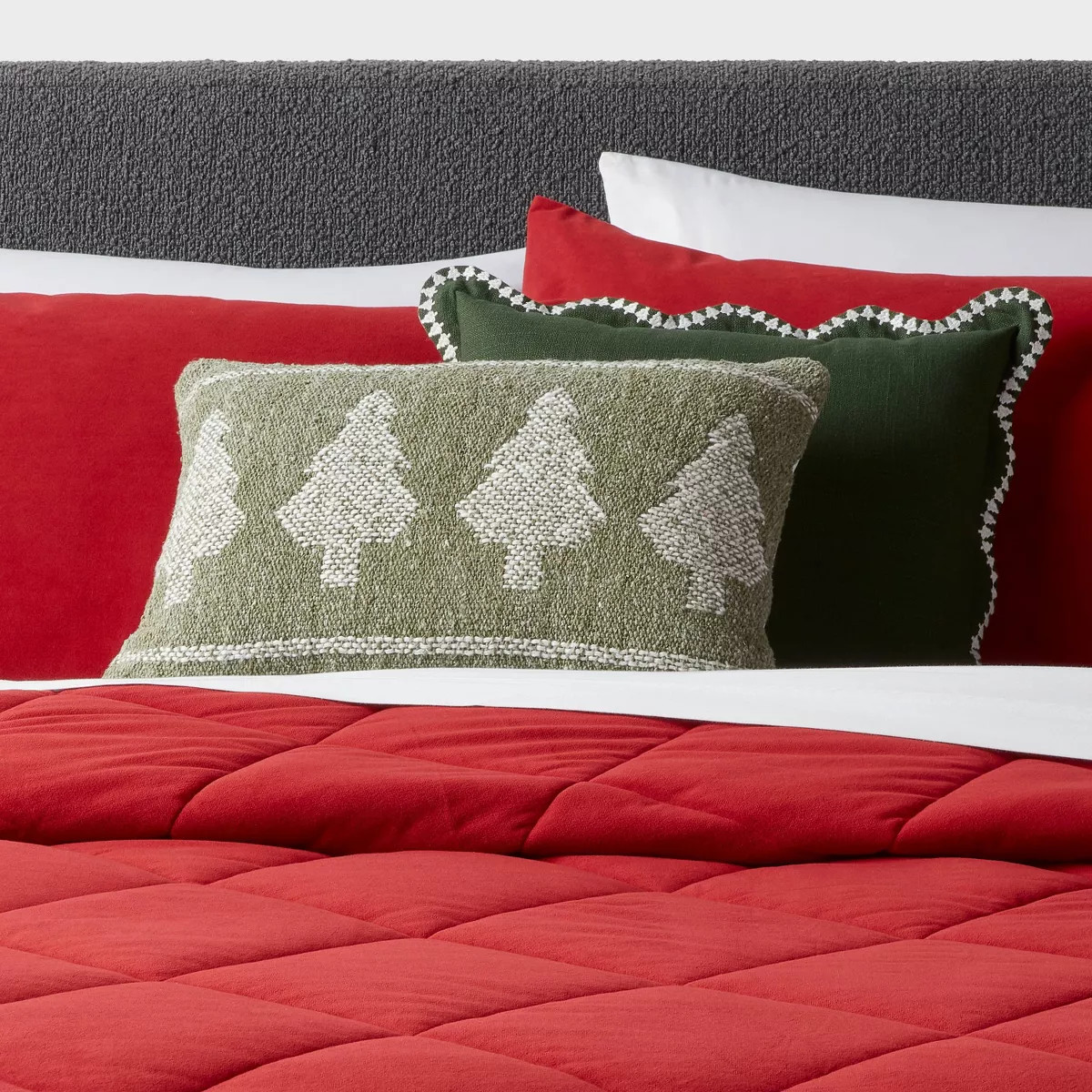 Oblong Holiday Decorative Pillow Woven Tree - Threshold™ | Target