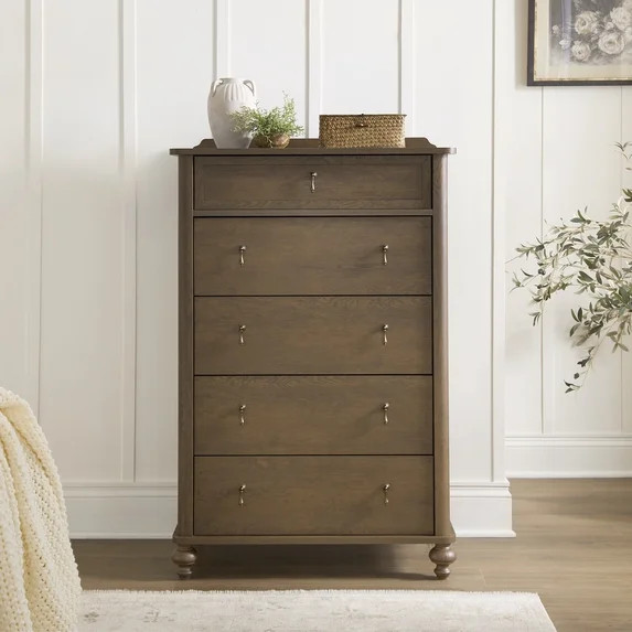 My Texas House Hartwell 5 Drawer Dresser Chest, 50" Tall, Heritage Oak | Walmart (US)