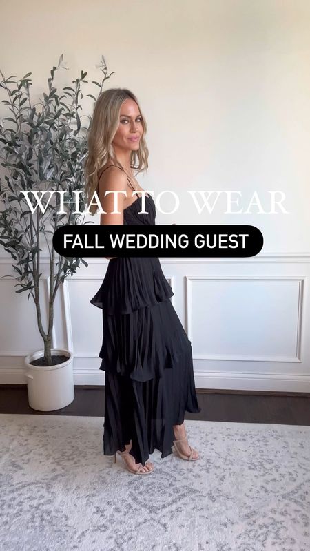 Fall wedding guest dresses - so many gorgeous options - I’m loving the black pleated dress and the one shoulder dress

Wearing xs in each! 

#LTKwedding #LTKover40 #LTKfindsunder100