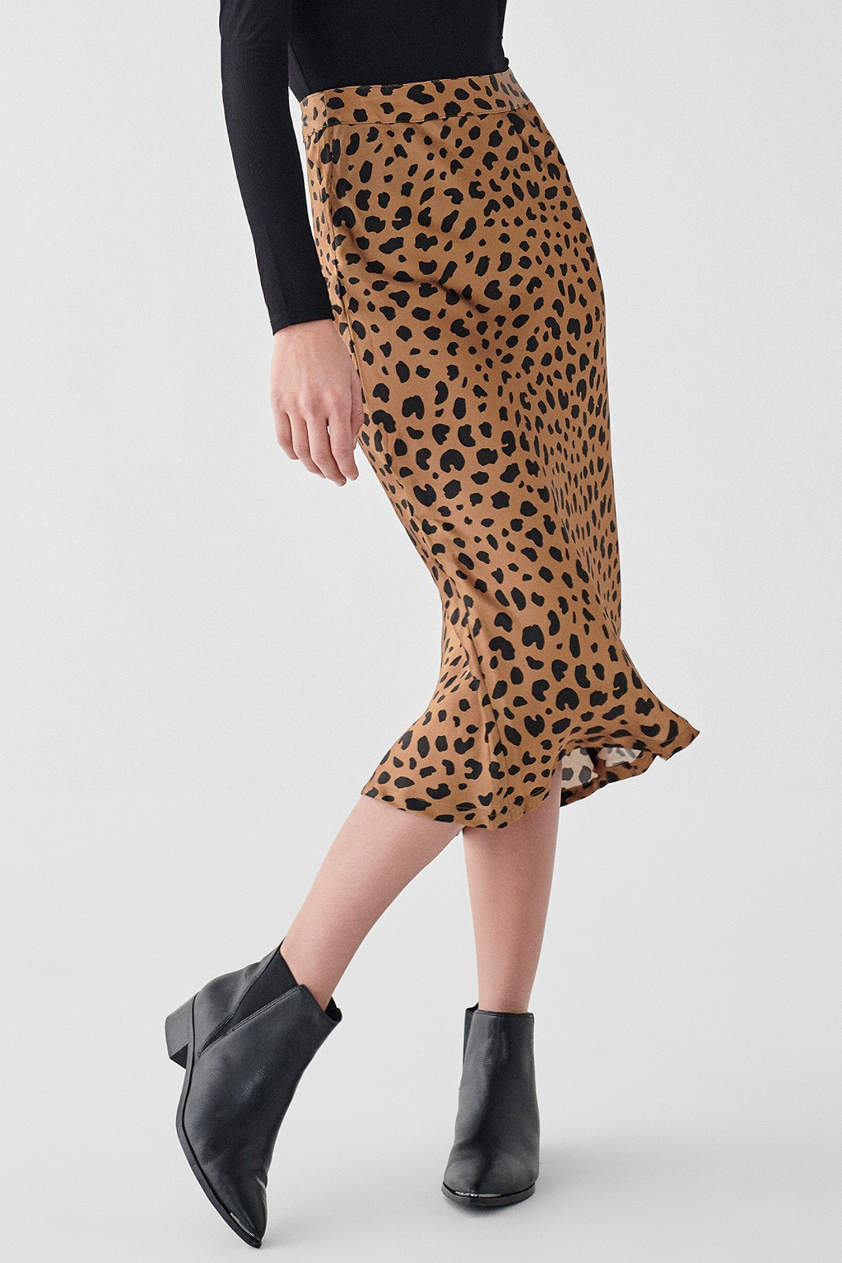 Bank St. Silk Leopard Print Skirt | Nordstrom Rack