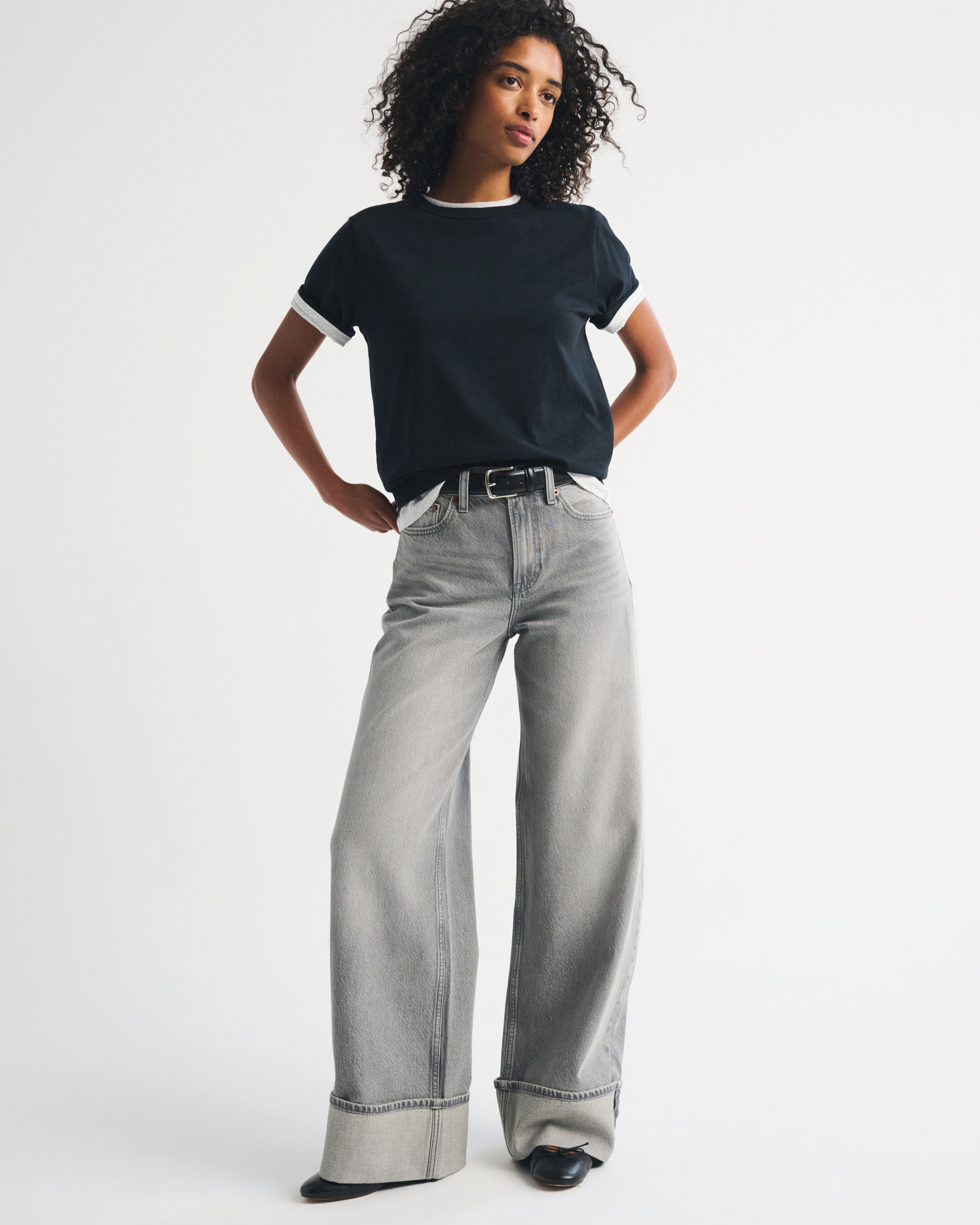 High Rise Wide Leg Jean | Abercrombie & Fitch (US)