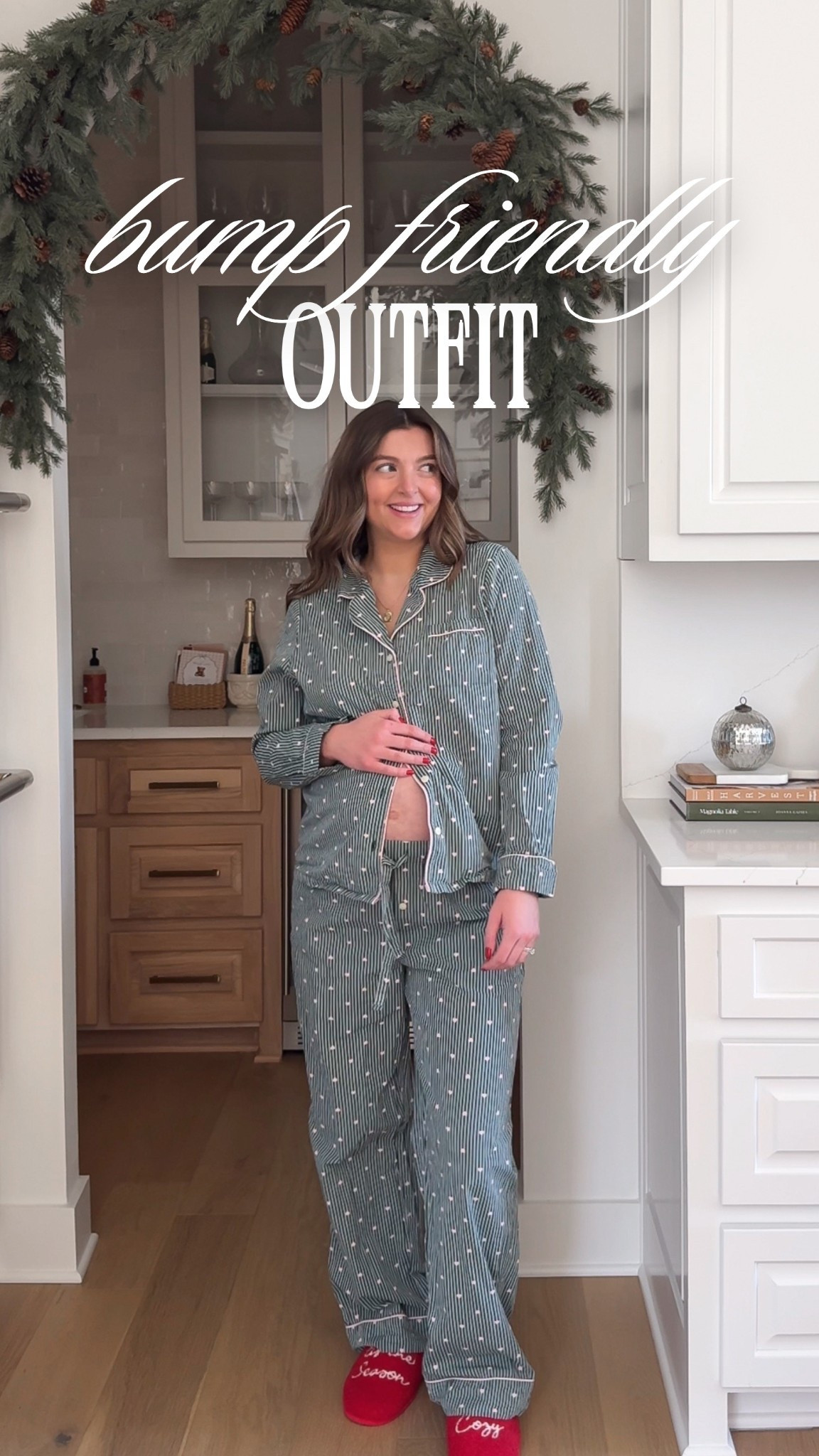 💖PAJAMAS
This comfy PJ set is ON SALE! This exact pajama pattern sold out so fast, I am hoping they bring it back! They have a ton more though!🤍

I am 30 weeks pregnant and wearing:
PJs: Medium

Bump style, pregnancy friendly, bump friendly, mom outfit, comfy outfit, outfit of the day, outfit idea

#LTKBump