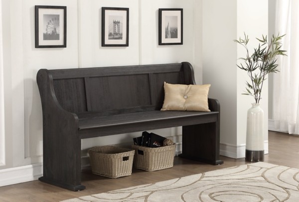 Distressed Black Pine Bench | Kirklands | Kirkland's Home