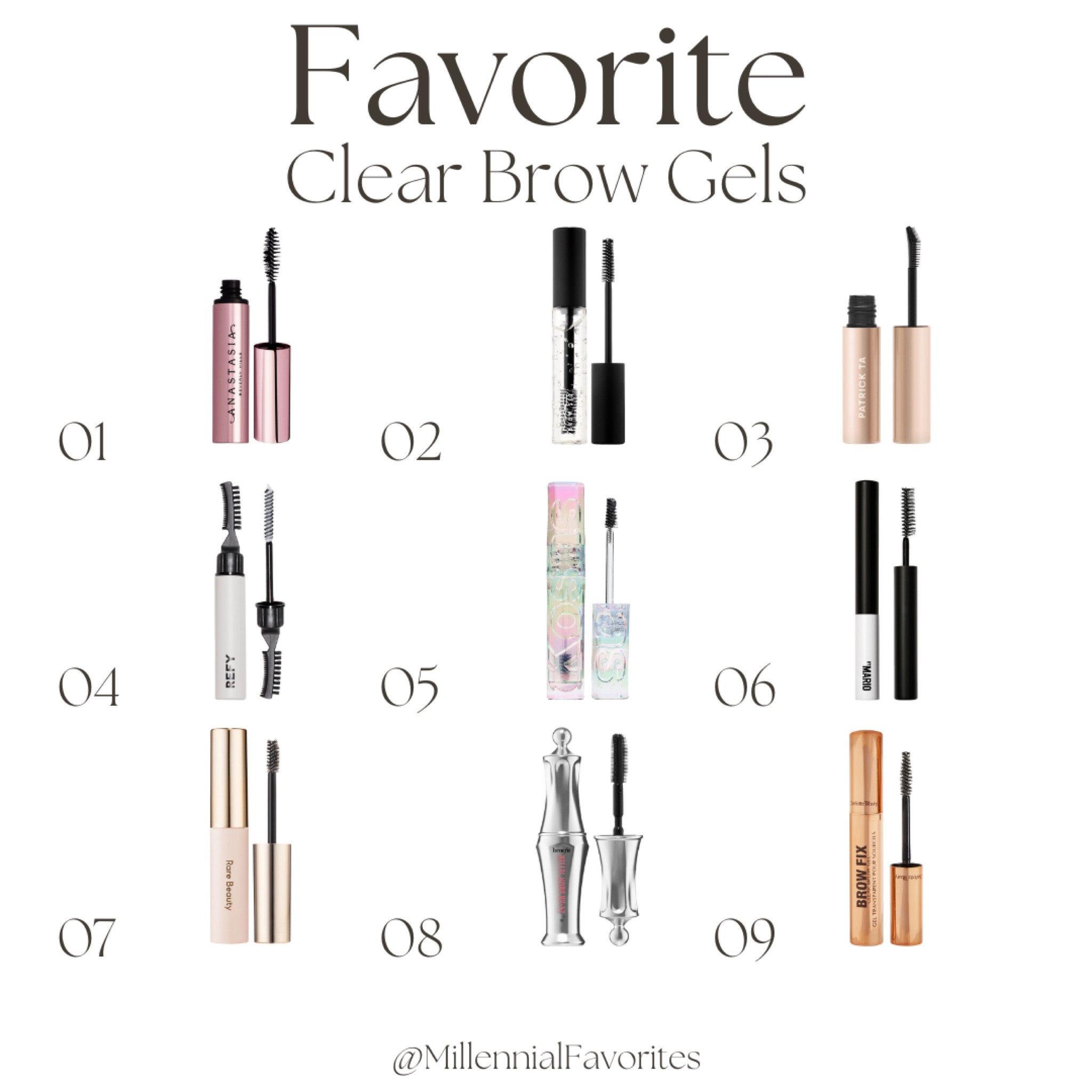 These are a few of my favorite clear brow gels!

#browgel #eyebrowgel #sephoraaddict #makeup #makeuptips

#LTKsalealert #LTKstyletip #LTKbeauty