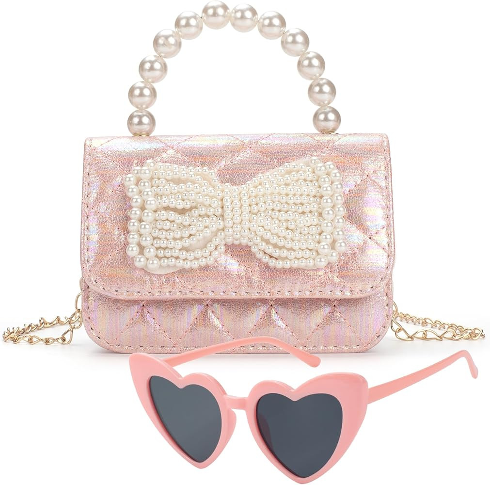 Toddler Purse, Girls Bow Purse, Little Girl Purse, Kids Purse, Crossbody Bag for Girl, Birthday G... | Amazon (US)