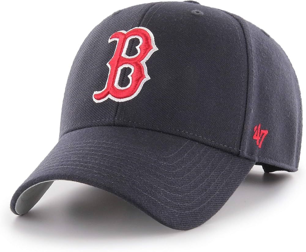 '47 unisex-adult Mlb Boston Red Sox '47 Brand Juke Mvp Adjustable Hat, Navy-home, One Size | Amazon (US)