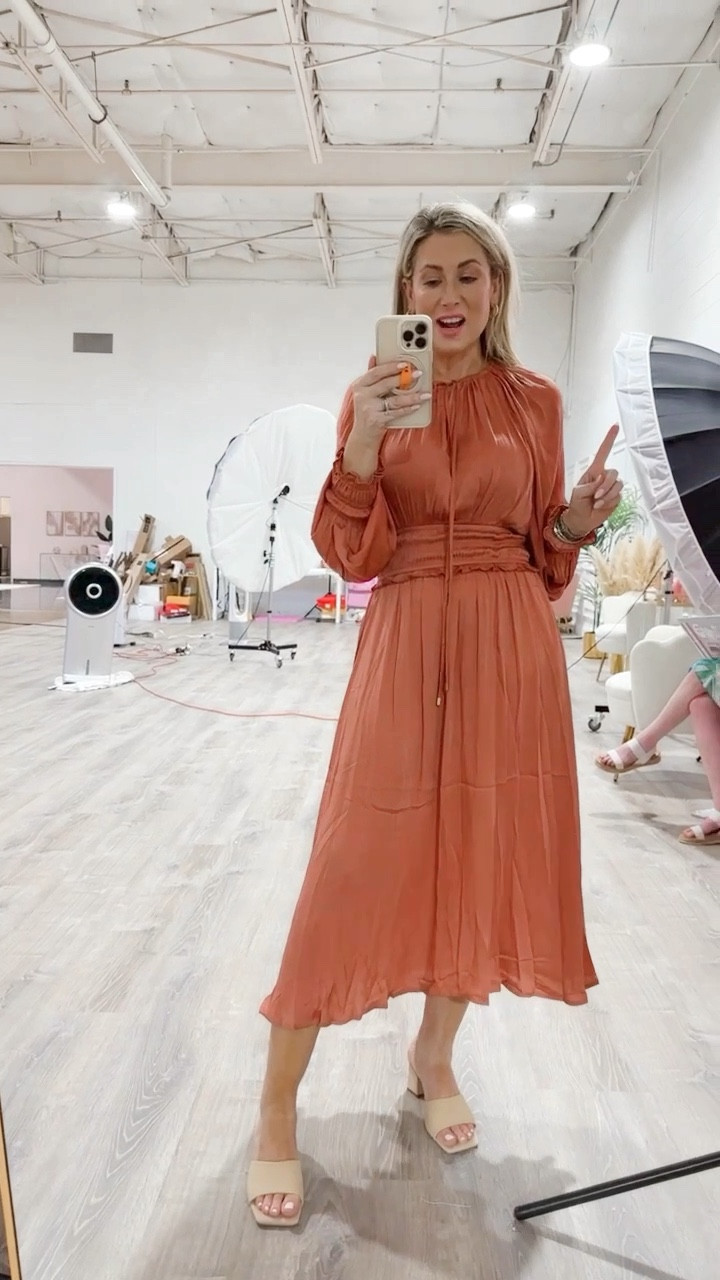 Dress size small-and it has pockets!

New customers use code GOLD15 to save 15% on the shoes and dress. Use code MSGOLDGIRL15 to save 15% on the earrings. 

#falldress #highholidays #mididress #faahionover40 #fashionover50 #workdress 

#LTKunder100 #LTKFind #LTKworkwear